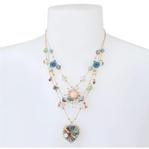 NWT Betsey Johnson Multi-colored Beaded Layered Necklace